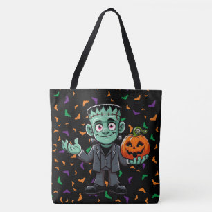 Cute, cartoon Frankenstein's monster Tote Bag