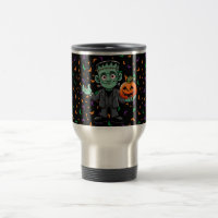 Cute, cartoon Frankenstein's monster