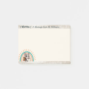 Cute Cartoon French Bulldog Back to School Post-it Notes