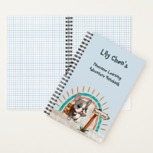 Cute Cartoon French Bulldog Back to School student Notebook