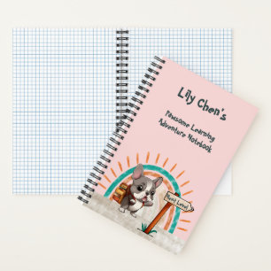 Cute Cartoon French Bulldog Back to School student Notebook
