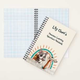 Cute Cartoon French Bulldog Back to School student Notebook
