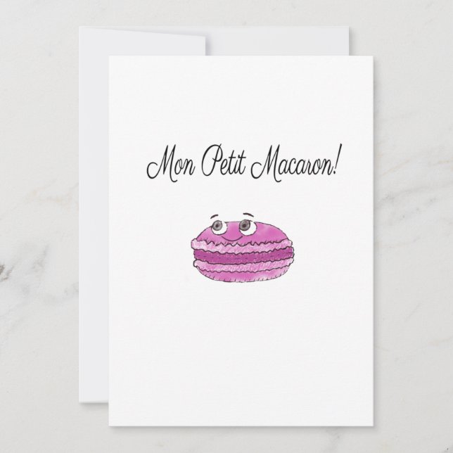 Cute Cartoon French Cookies Macaron  Card (Front)
