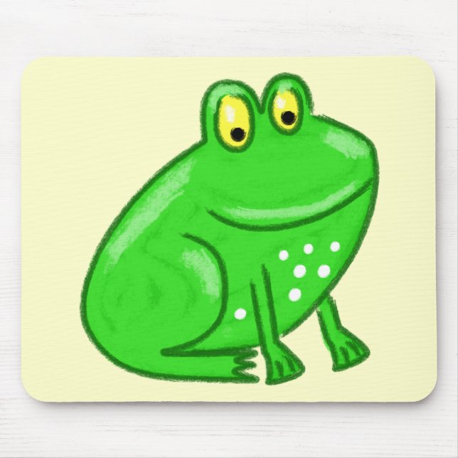 Cute Cartoon Frog Mouse Mat (Front)