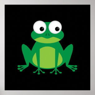 Cute Cartoon Frog Poster