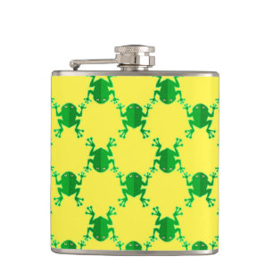 Cute Cartoon Frogs Hip Flask