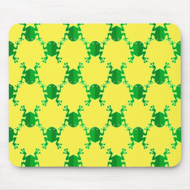 Cute Cartoon Frogs Mouse Mat (Front)