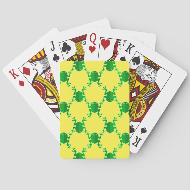 Cute Cartoon Frogs Playing Cards (Back)