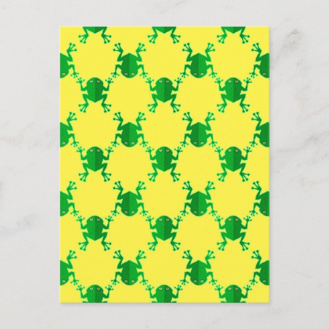 Cute Cartoon Frogs Postcard (Front)