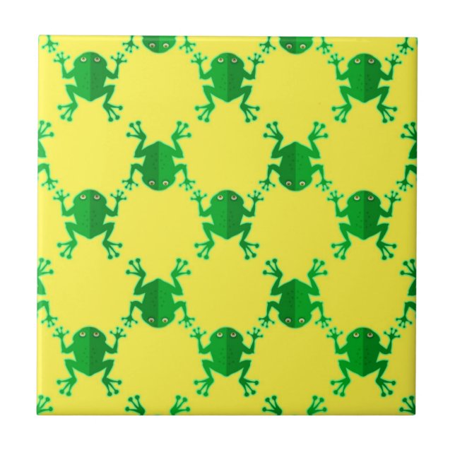 Cute Cartoon Frogs Tile (Front)
