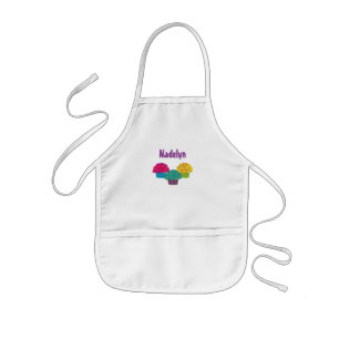 Cute Cartoon Frosted Rainbow Sprinkle Cupcakes Kids Apron
