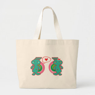 Cute Cartoon Fun Sweet Funny Funky Large Tote Bag