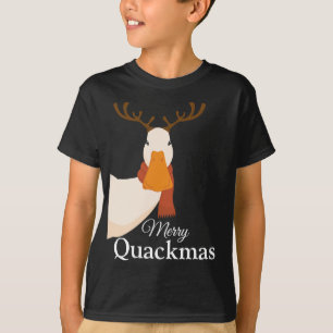 Cute cartoon Funny Christmas duck Merry Quackmas T-Shirt