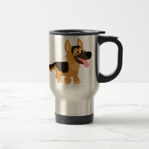 Cute Cartoon German Shepherd Dog Commuter Mug