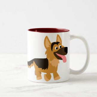 Cute Cartoon German Shepherd Dog  Mug