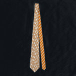 Cute Cartoon Ghosts in the Garden Halloween Tie<br><div class="desc">Add a spooky cute touch to your outfit with this patterned necktie. It features cute doodle style cartoon illustrations of white ghosts in a garden filled with orange and yellow flowers. The graphics are set against a light brown faux burlap background for a homespun look. The reverse side has a...</div>