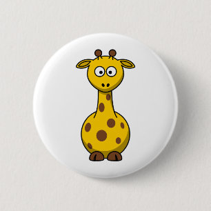 Cute Cartoon Giraffe 6 Cm Round Badge