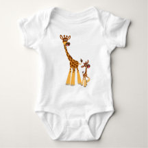 Cute Cartoon Giraffe and Calf  Baby