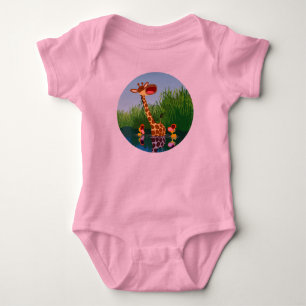 Cute Cartoon Giraffe and Ducklings Baby Creeper