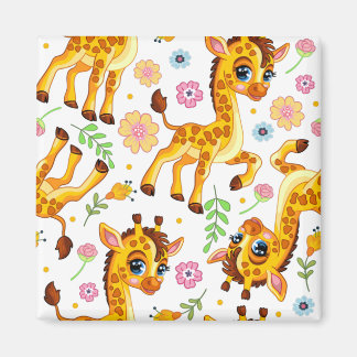 Cute cartoon giraffe magnet