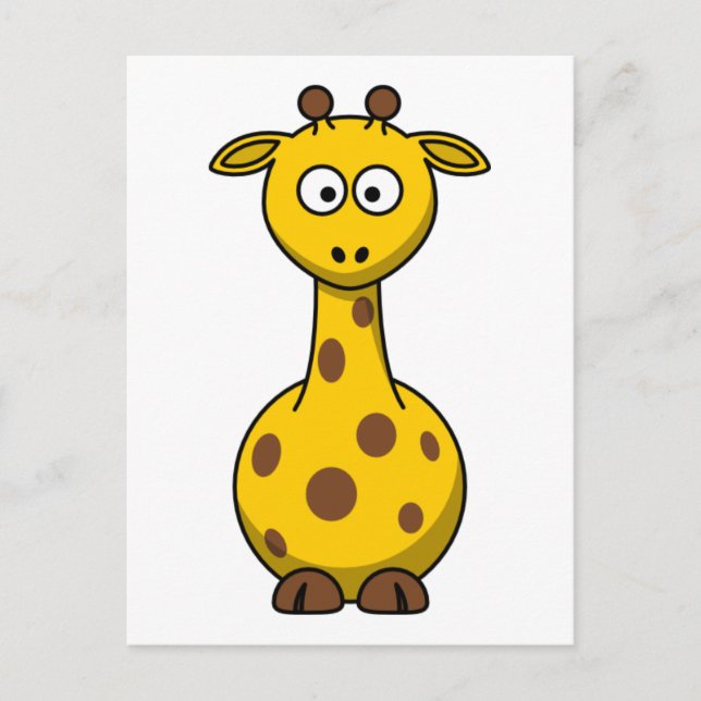 Cute Cartoon Giraffe Postcard (Front)