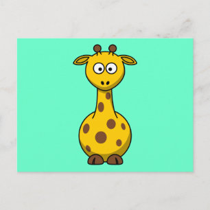 Cute Cartoon Giraffe Postcard
