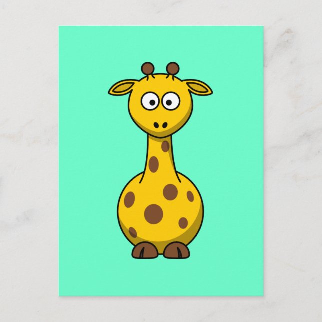 Cute Cartoon Giraffe Postcard (Front)