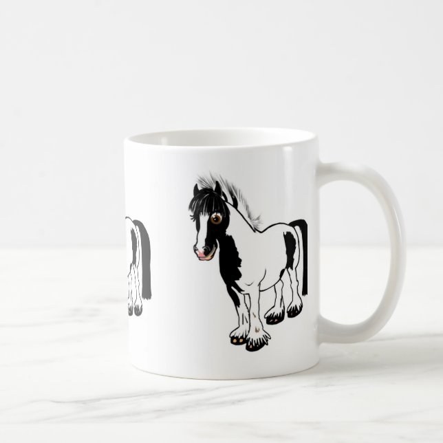 Cute cartoon girl riding horse pony cartoon gifts coffee mug (Right)