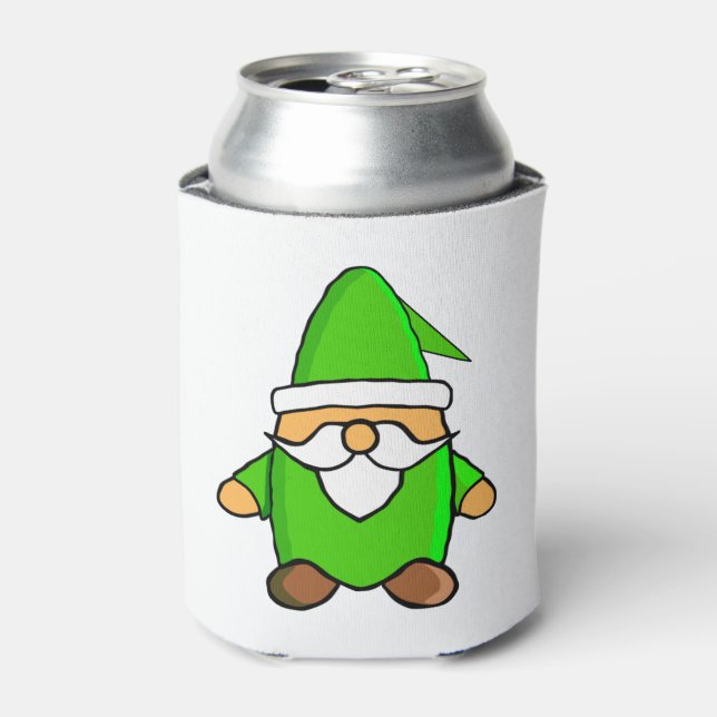 Cute Cartoon Gnome Can Cooler (Can Front)