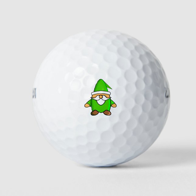 Cute Cartoon Gnome Golf Balls (Front)