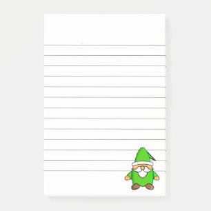 Cute Cartoon Gnome Lined Post-it Notes