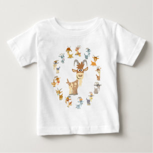 Cute Cartoon Goat Mandala Baby T-Shirt