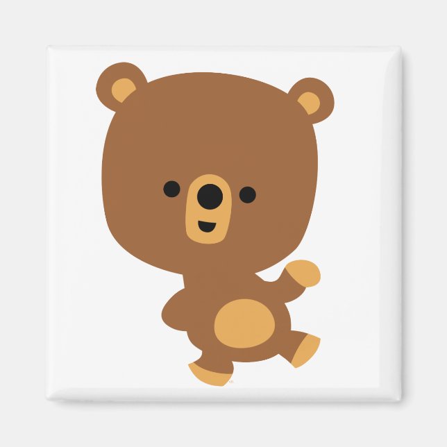 Cute Cartoon 'Good Vibe' Bear Magnet (Front)