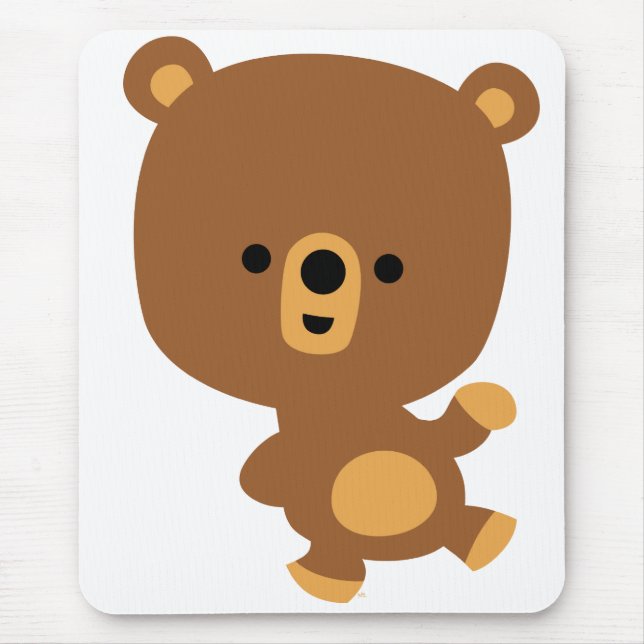 Cute Cartoon 'Good Vibe' Bear Mousepad (Front)