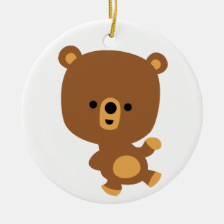 Cute Cartoon 'Good Vibe' Bear Ornament