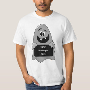 Cute Cartoon Goofy Ghost Halloween Design Template T-Shirt