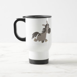 Cute Cartoon Grey Pony Commuter Mug