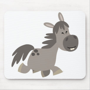 Cute Cartoon Grey Pony Mousepad