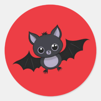 Cute Cartoon Halloween Bat Stickers