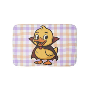 Cute cartoon Halloween duck vampire Bath Mat