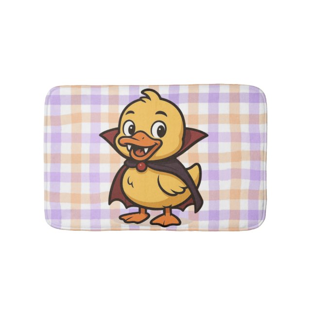 Cute cartoon Halloween duck vampire  Bath Mat (Front)