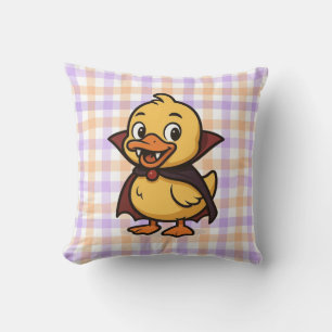 Cute cartoon Halloween duck vampire Cushion