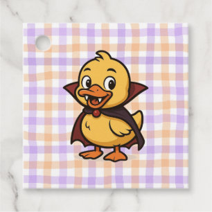 Cute cartoon Halloween duck vampire  Favour Tags