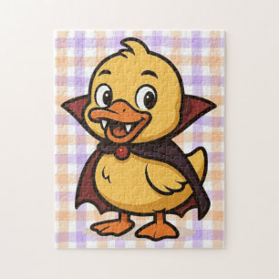 Cute cartoon Halloween duck vampire Jigsaw Puzzle