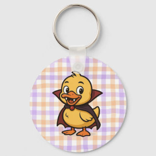 Cute cartoon Halloween duck vampire Key Ring
