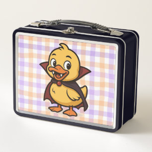 Cute cartoon Halloween duck vampire Metal Lunch Box