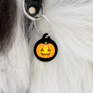 Cute Cartoon Halloween Jack O’Lantern Pumpkin Pet Tag