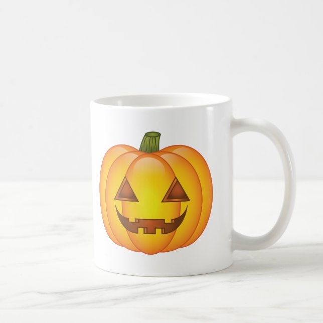 Cute Cartoon Halloween Jack O’Lantern Pumpkins Coffee Mug (Right)