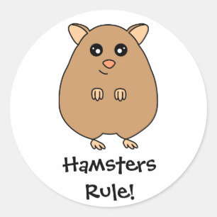Cute Cartoon Hamster Rule Stickers