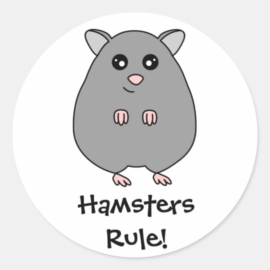 Cute Cartoon Hamster Rule Stickers